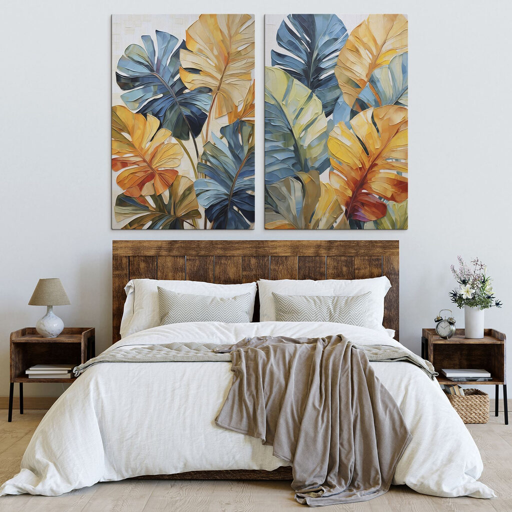 Levendige bladeren in warme kleuren — interieur 1