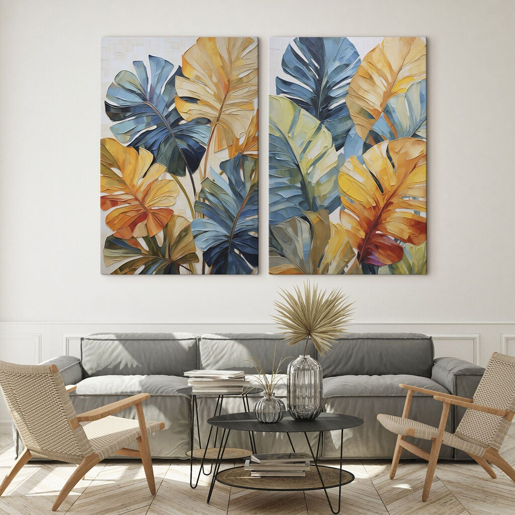 Levendige bladeren in warme kleuren — interieur 2