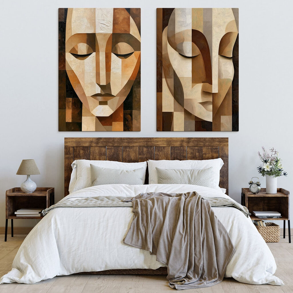 Stille gezichten in abstracte harmonie — interieur 2