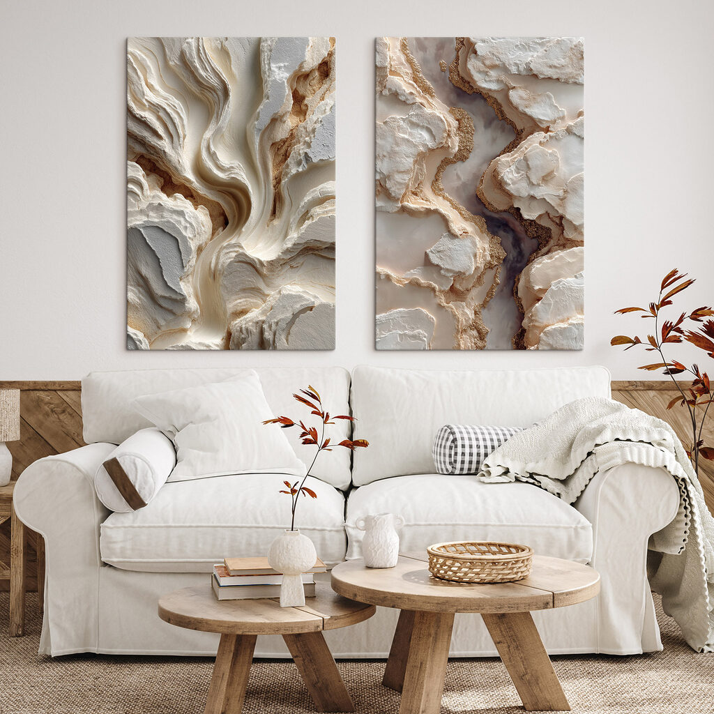 Vloeiende patronen in zachte tinten — interieur 1