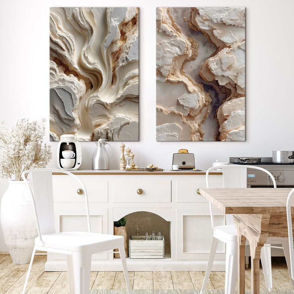 Vloeiende patronen in zachte tinten — interieur 2