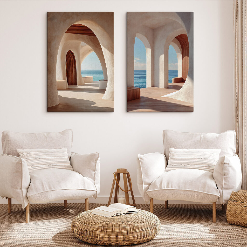 Kamer met een deur en een bankje in een interieur