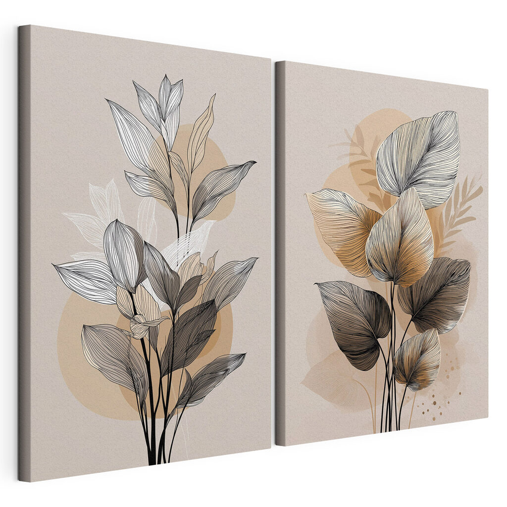 - Elegant botanisch lijntekeningontwerp — productweergave