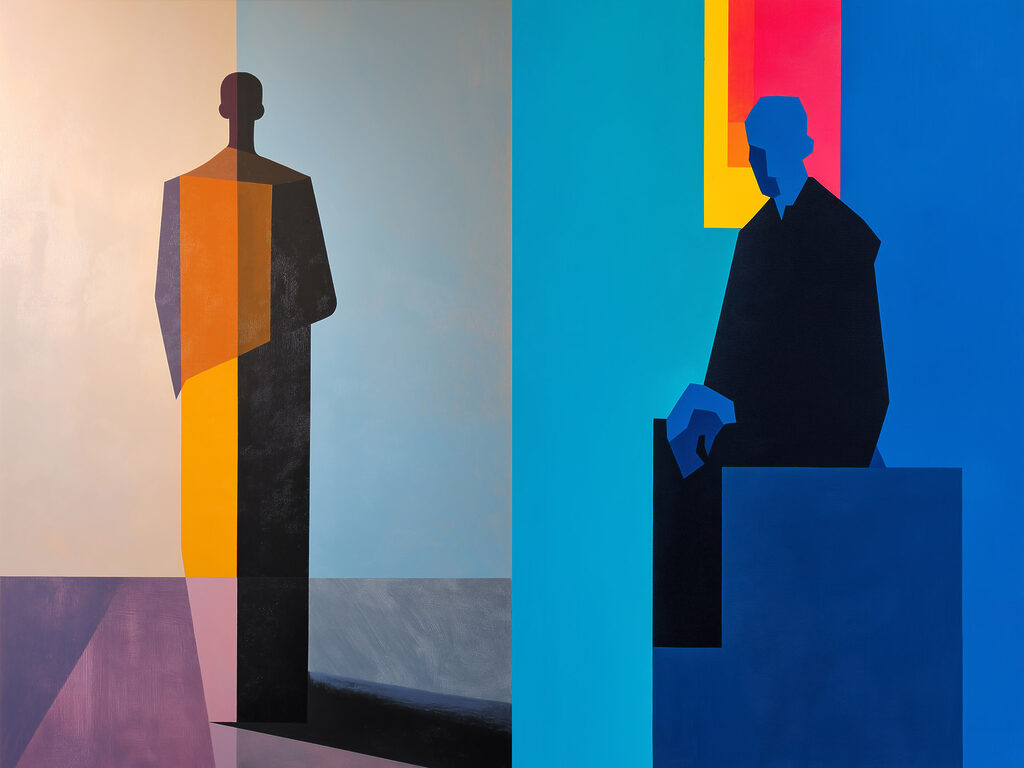 Schilderij van een man en een man — volledig ontwerp