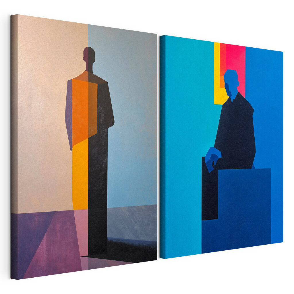 Schilderij van een man en een man — productweergave