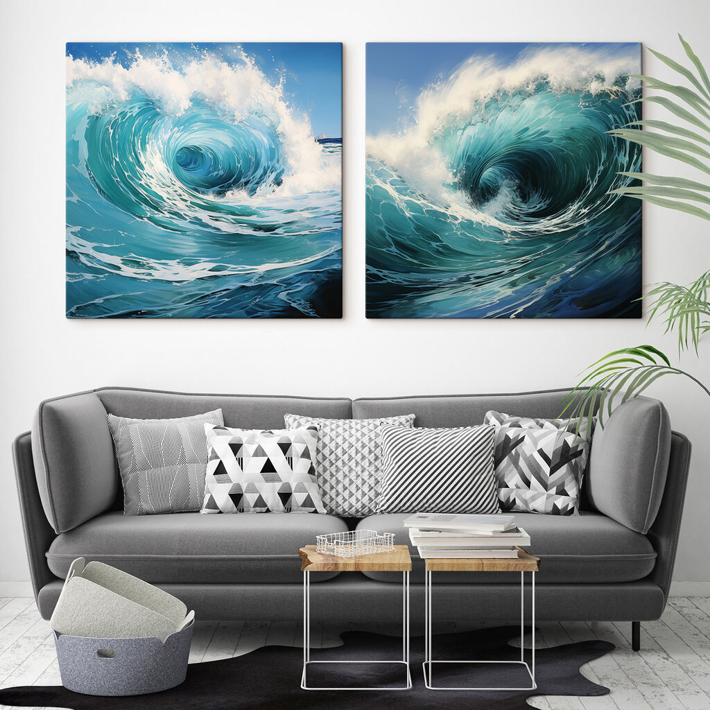 Collage van een golf — interieur 2