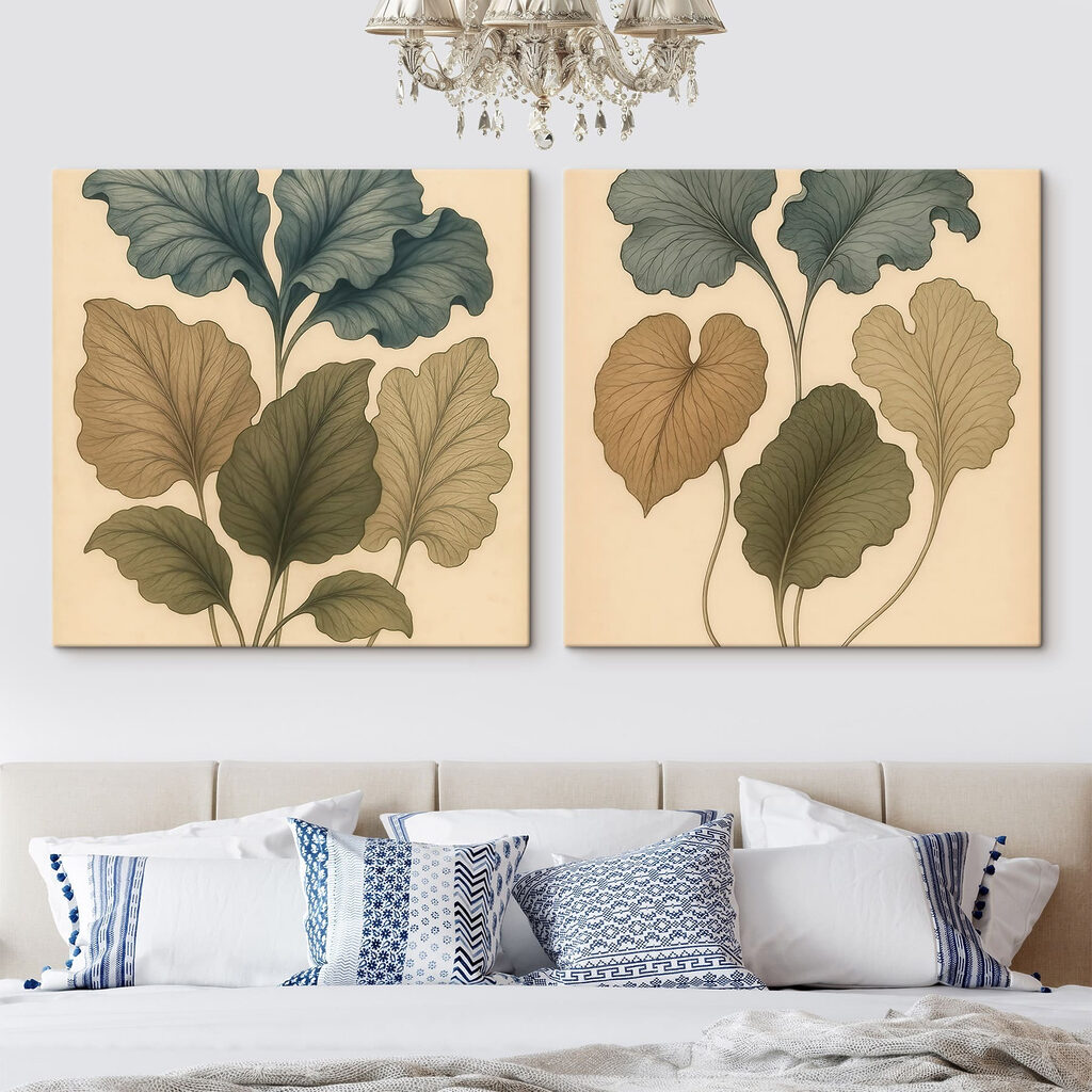 Fijne blaadjes in zachte tinten — interieur 1