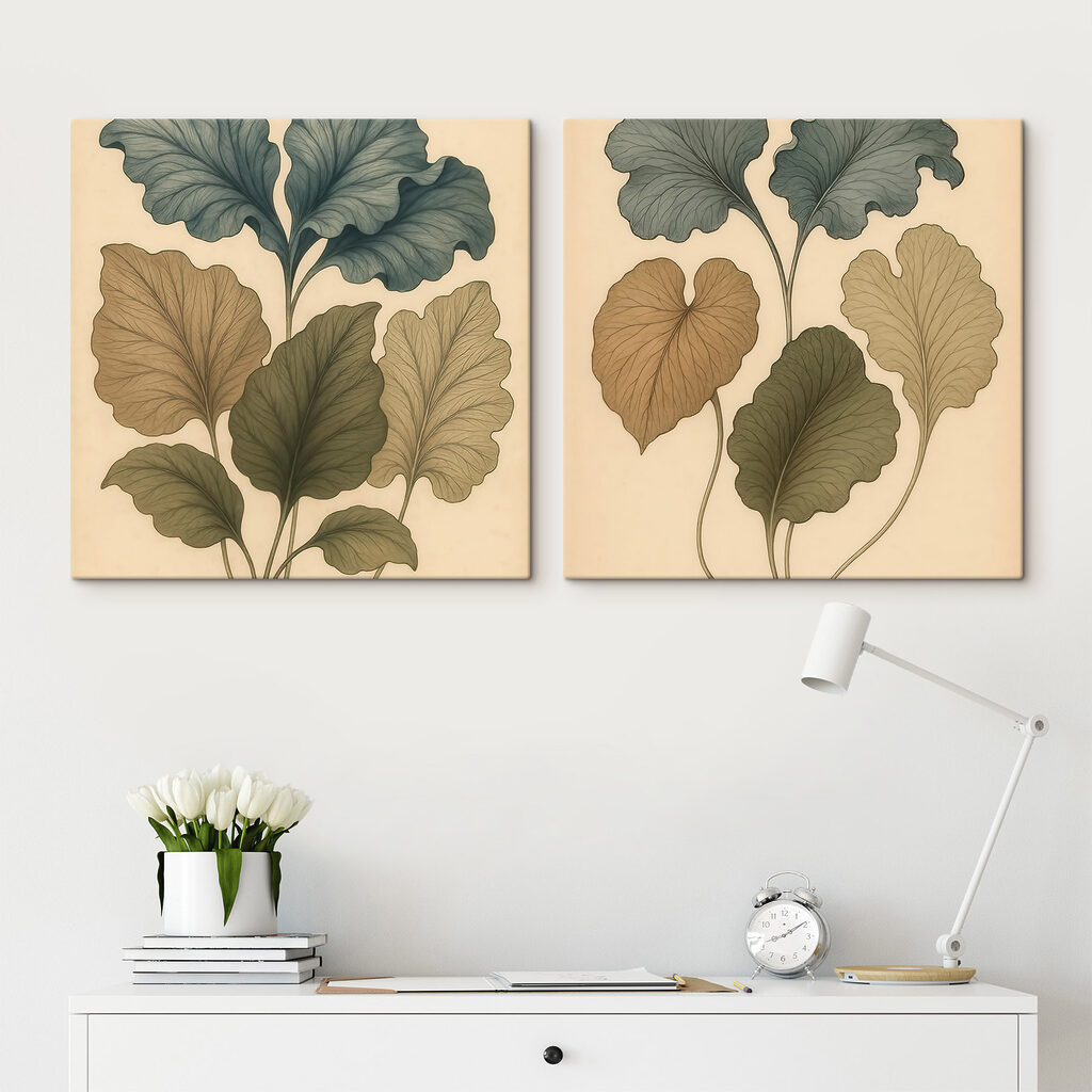 Fijne blaadjes in zachte tinten — interieur 2