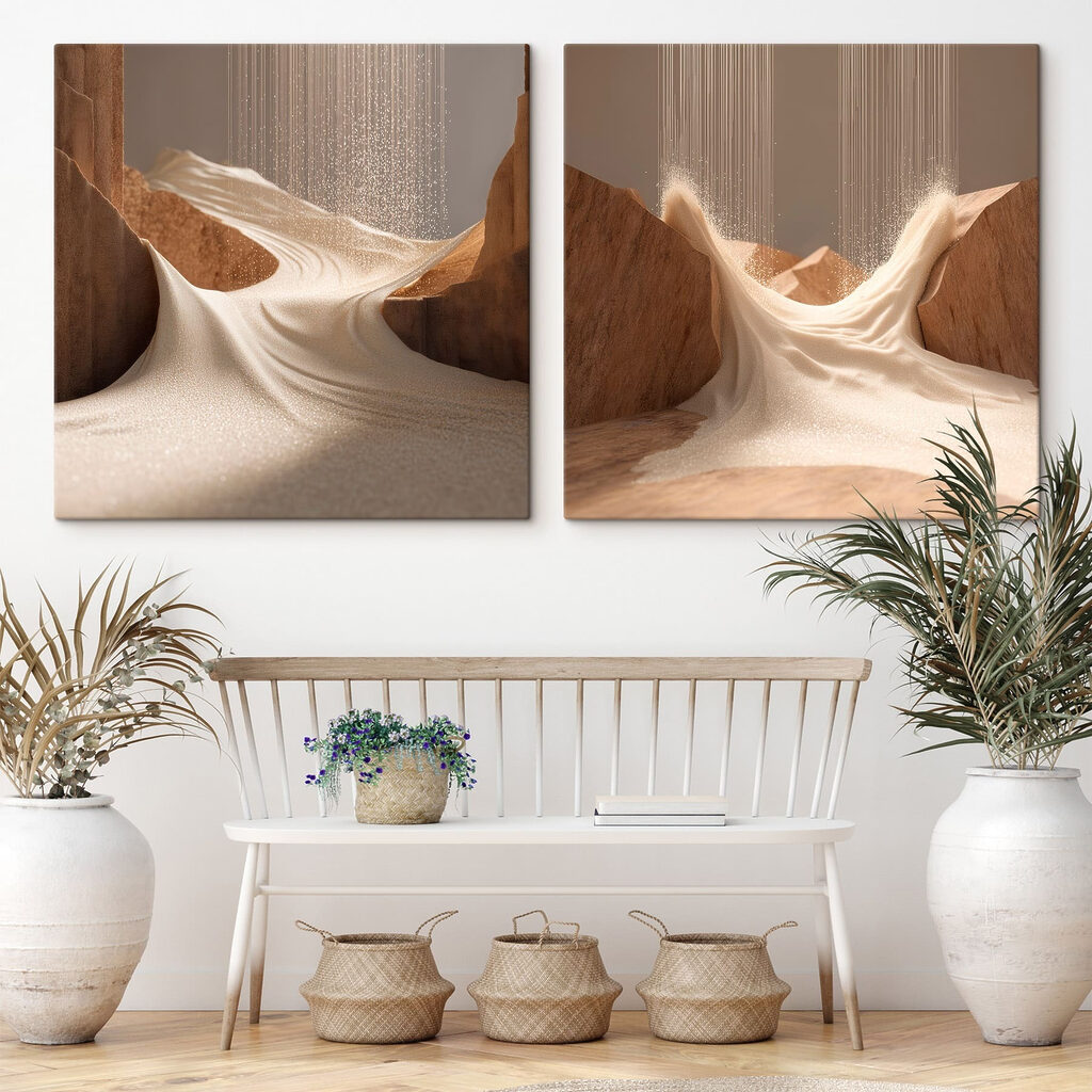 Zand dat van een klif stroomt — interieur 2