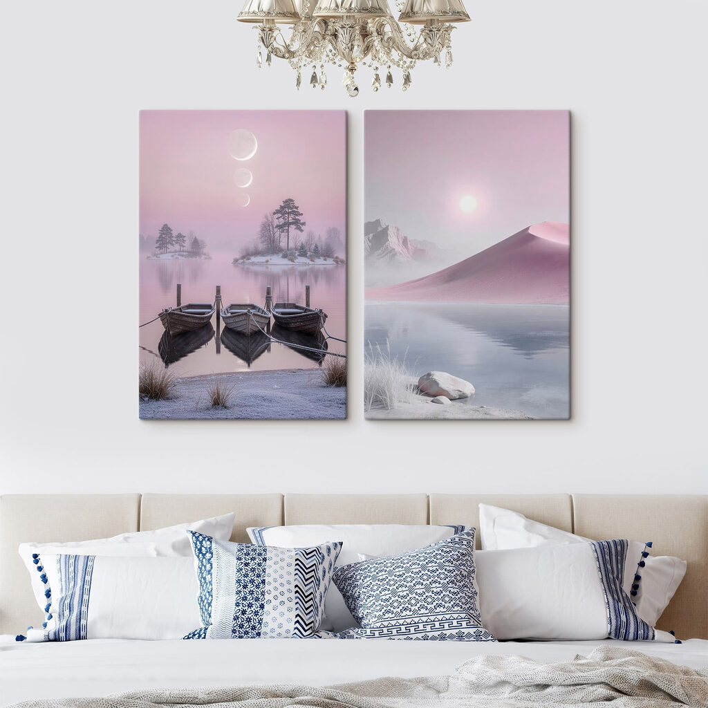 Twee boten op een meer — interieur 1