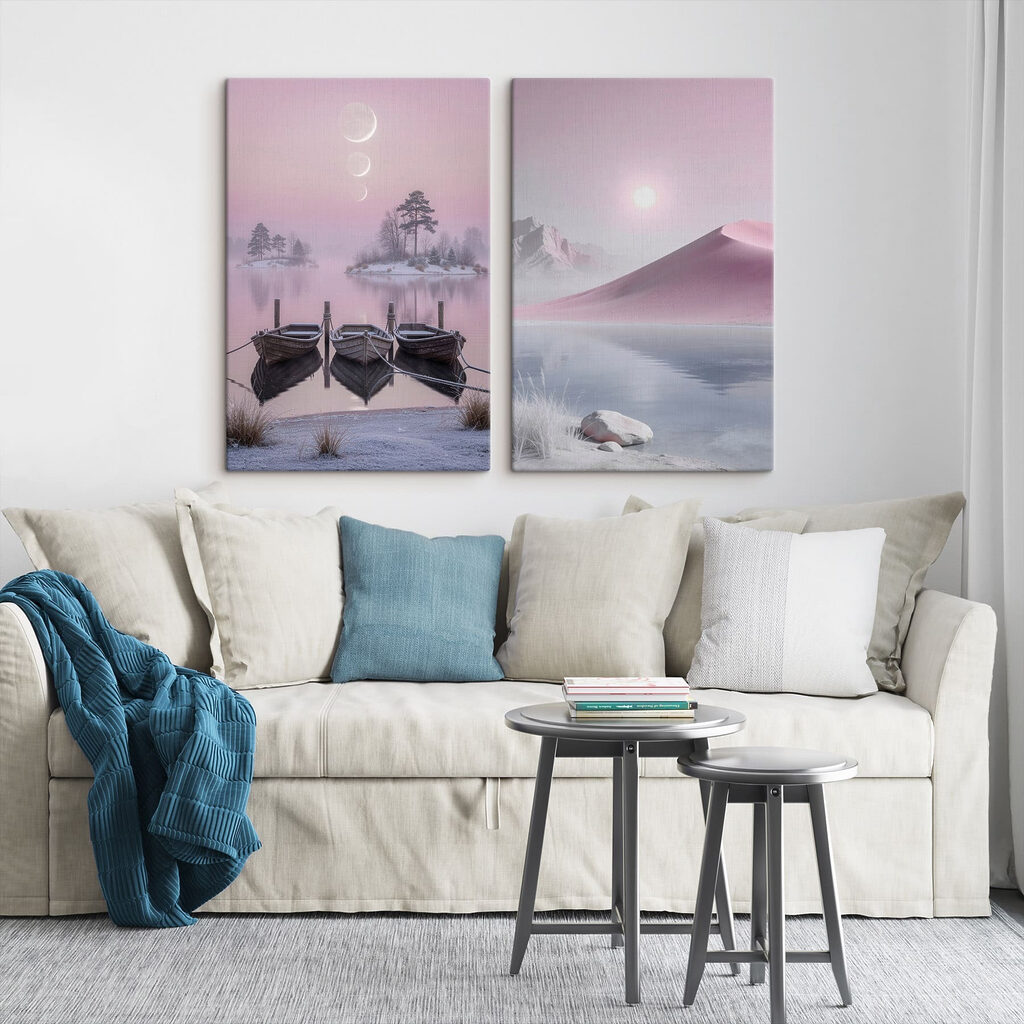 Twee boten op een meer — interieur 2