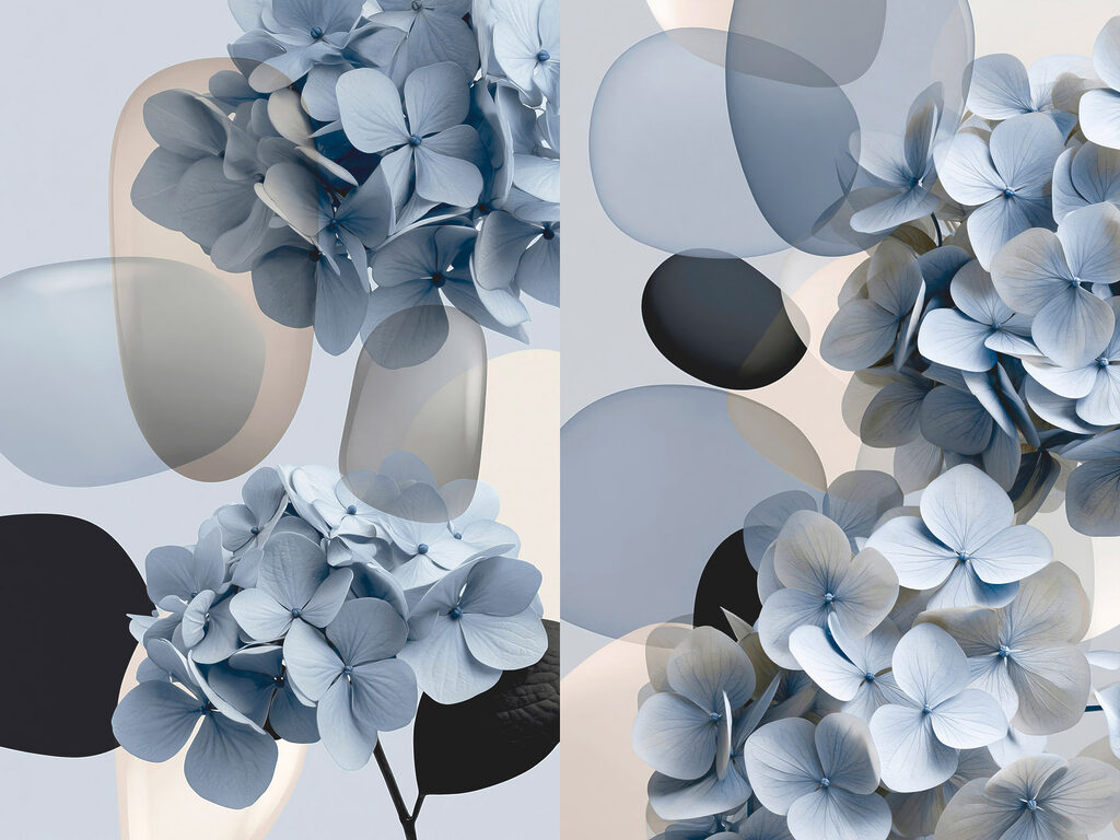 Bloemencollage — volledig ontwerp