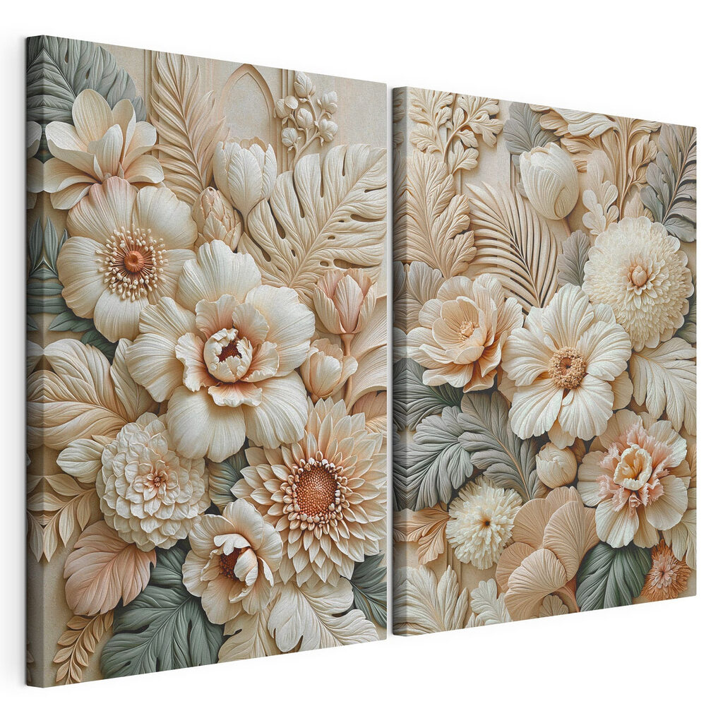 Collage van bloemen en bladeren — productweergave