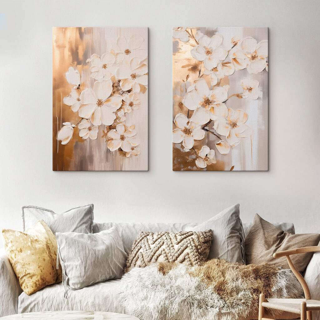 Verfijnde bloemen in zachte tinten — interieur 2