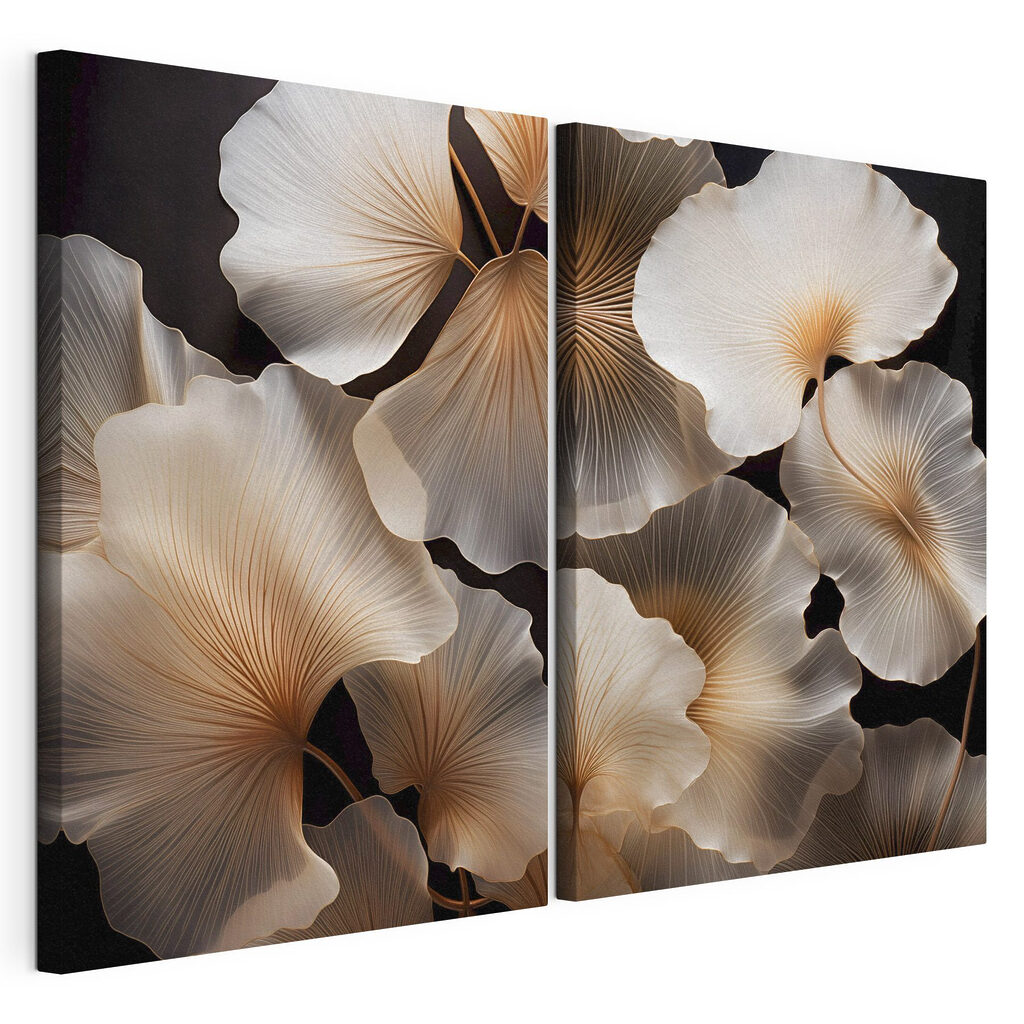 Collage van witte en bruine bladeren — productweergave
