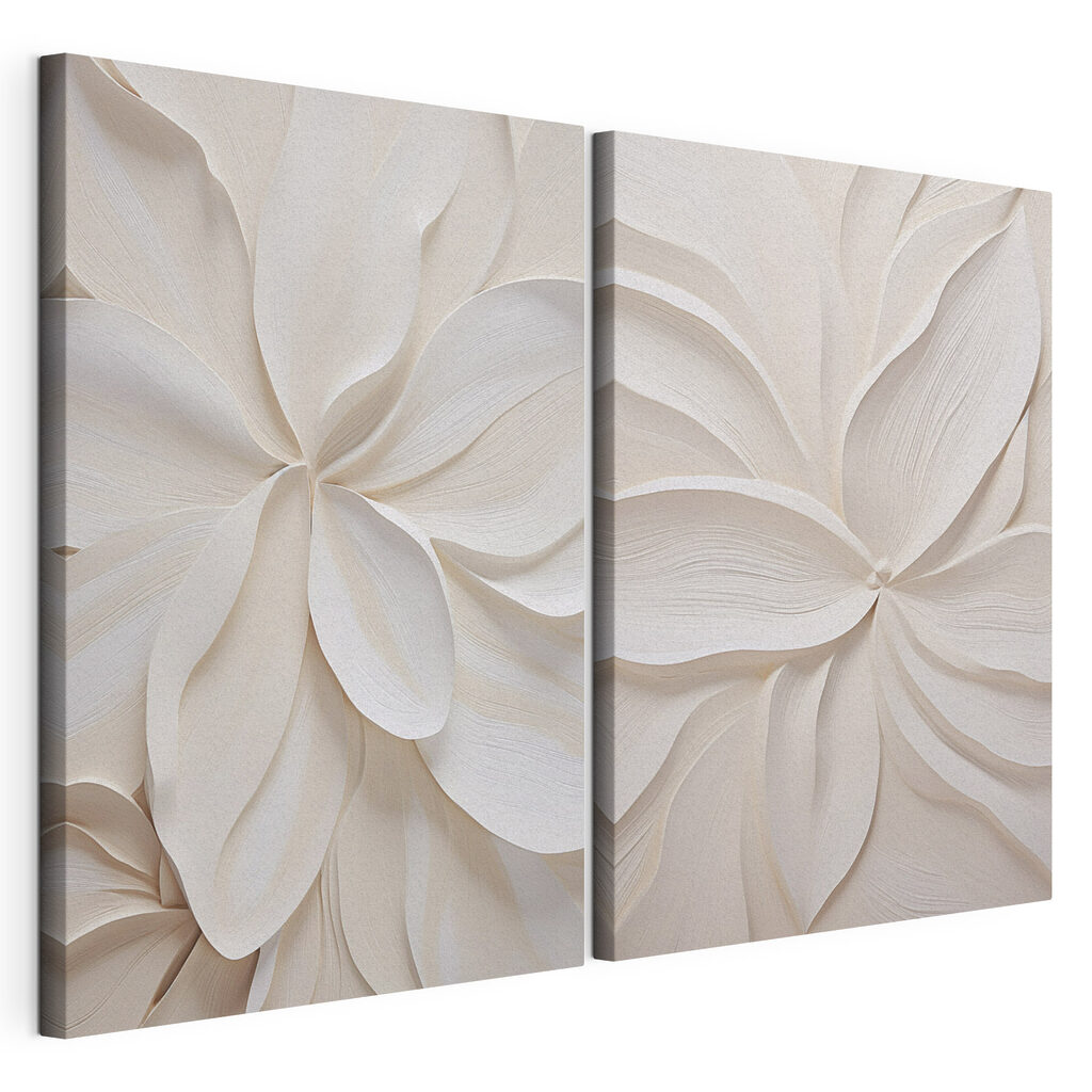 Collage van witte papieren bloemen — productweergave