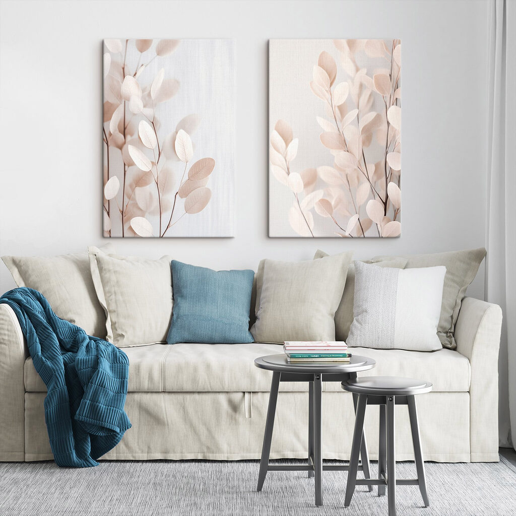 Fijne blaadjes in zachte tinten — interieur 2