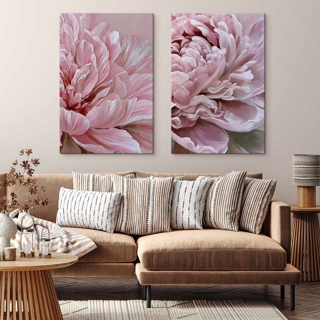 Zachte bloemblaadjes in delicate roze tinten — interieur 1