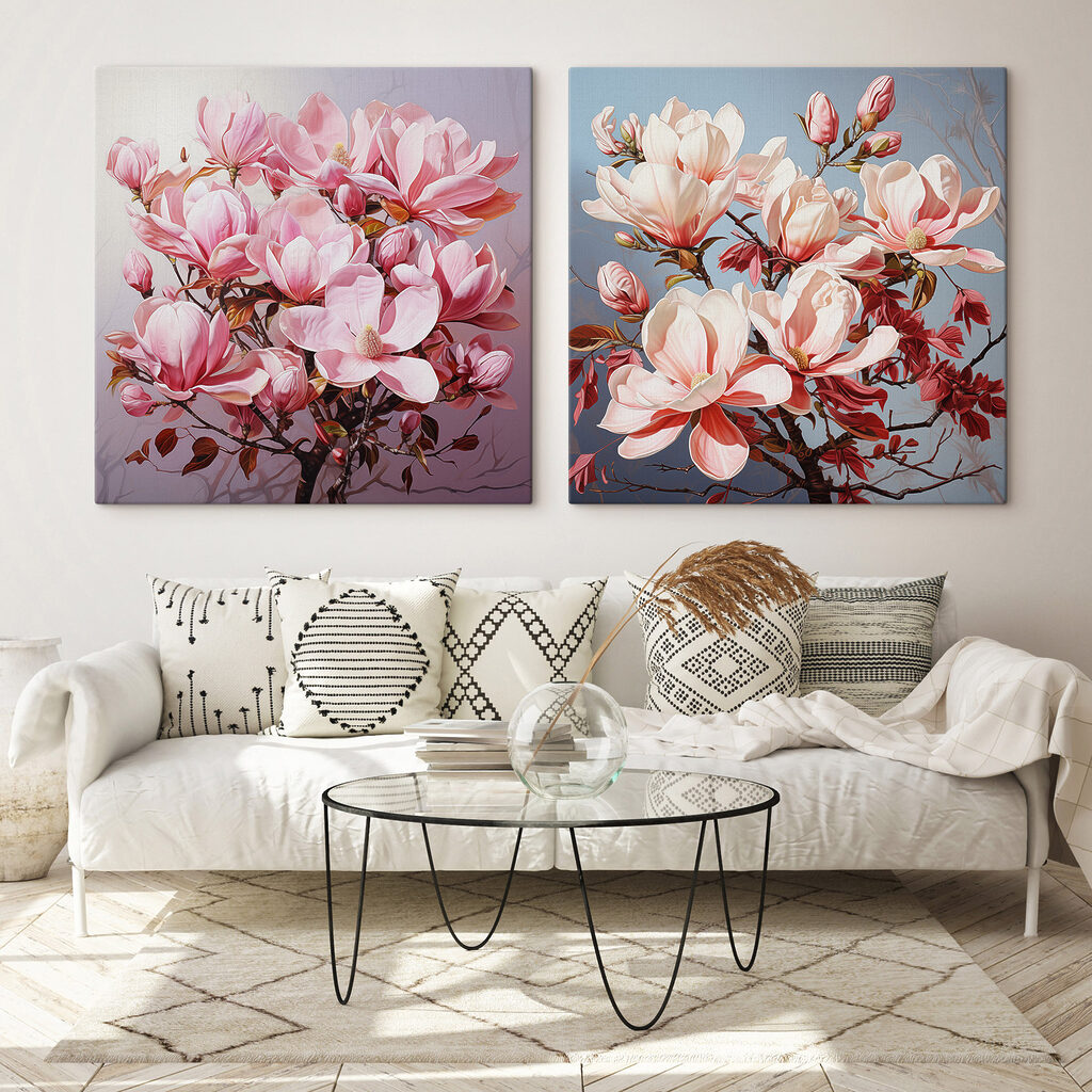 Elegante bloesems in zachte tinten — interieur 2