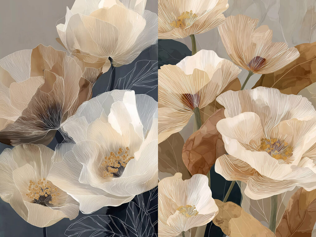 Bloemencollage — volledig ontwerp