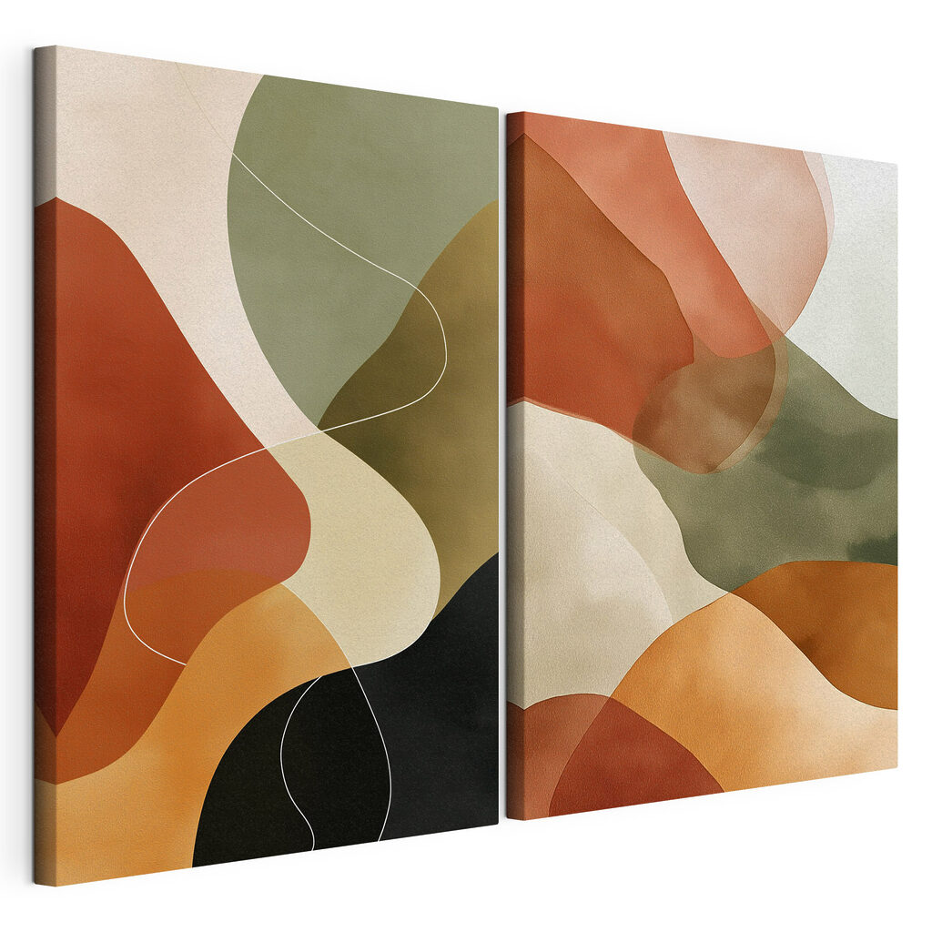 Rustige abstracte vormen in warme tinten — productweergave