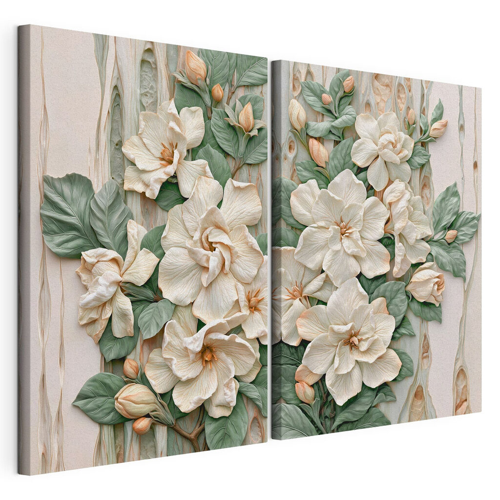 Collage van bloemen en bladeren — productweergave