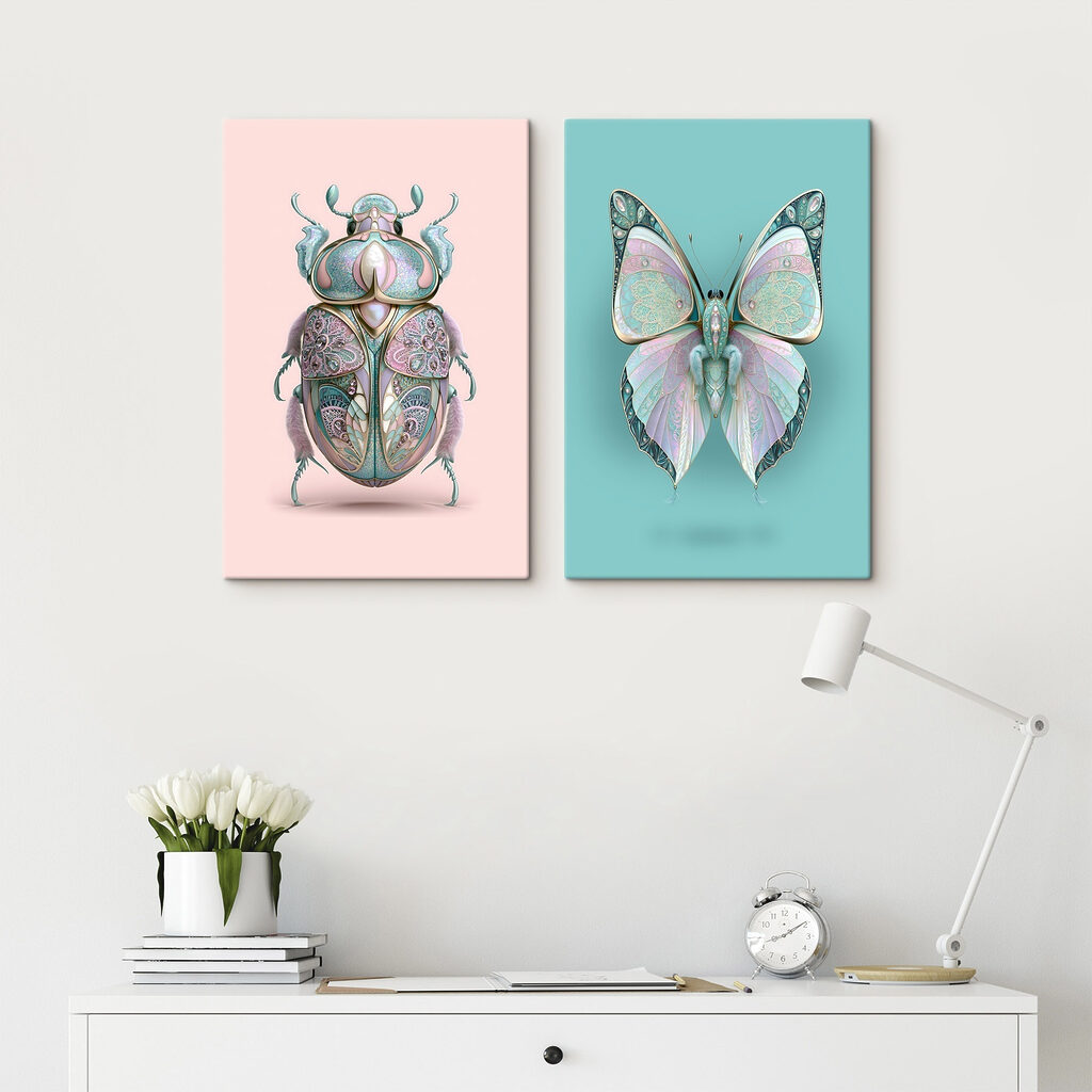Kleurrijke insecten met een artistieke uitstraling — interieur 1