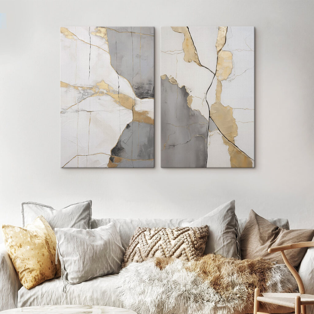 Verbluffende contrasten in de moderne kunst in een interieur