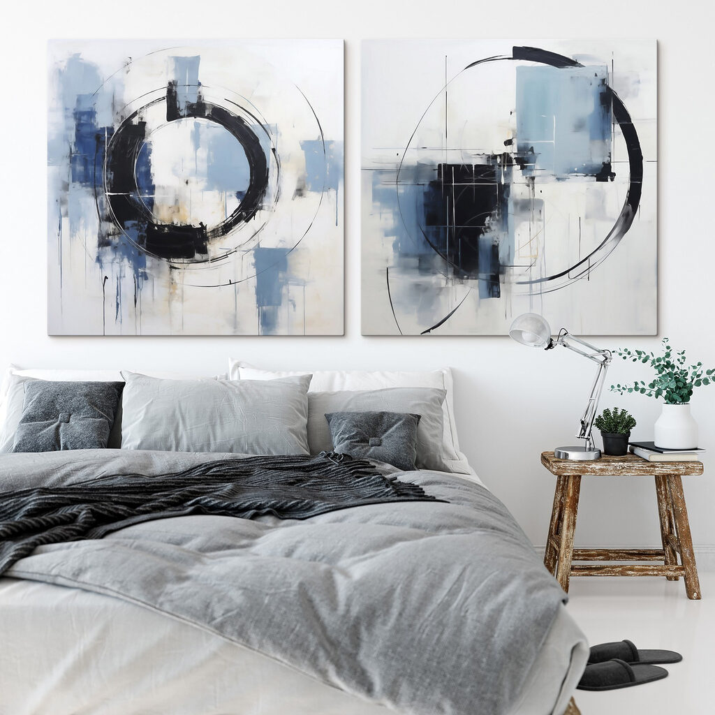 Twee schilderijen van een cirkel — interieur 1