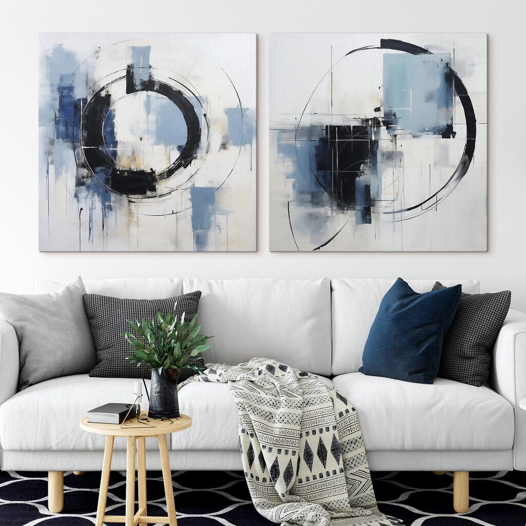 Twee schilderijen van een cirkel — interieur 2