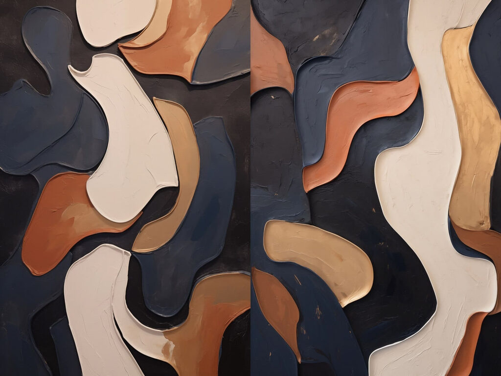 Collage van verschillende verfkleuren — volledig ontwerp