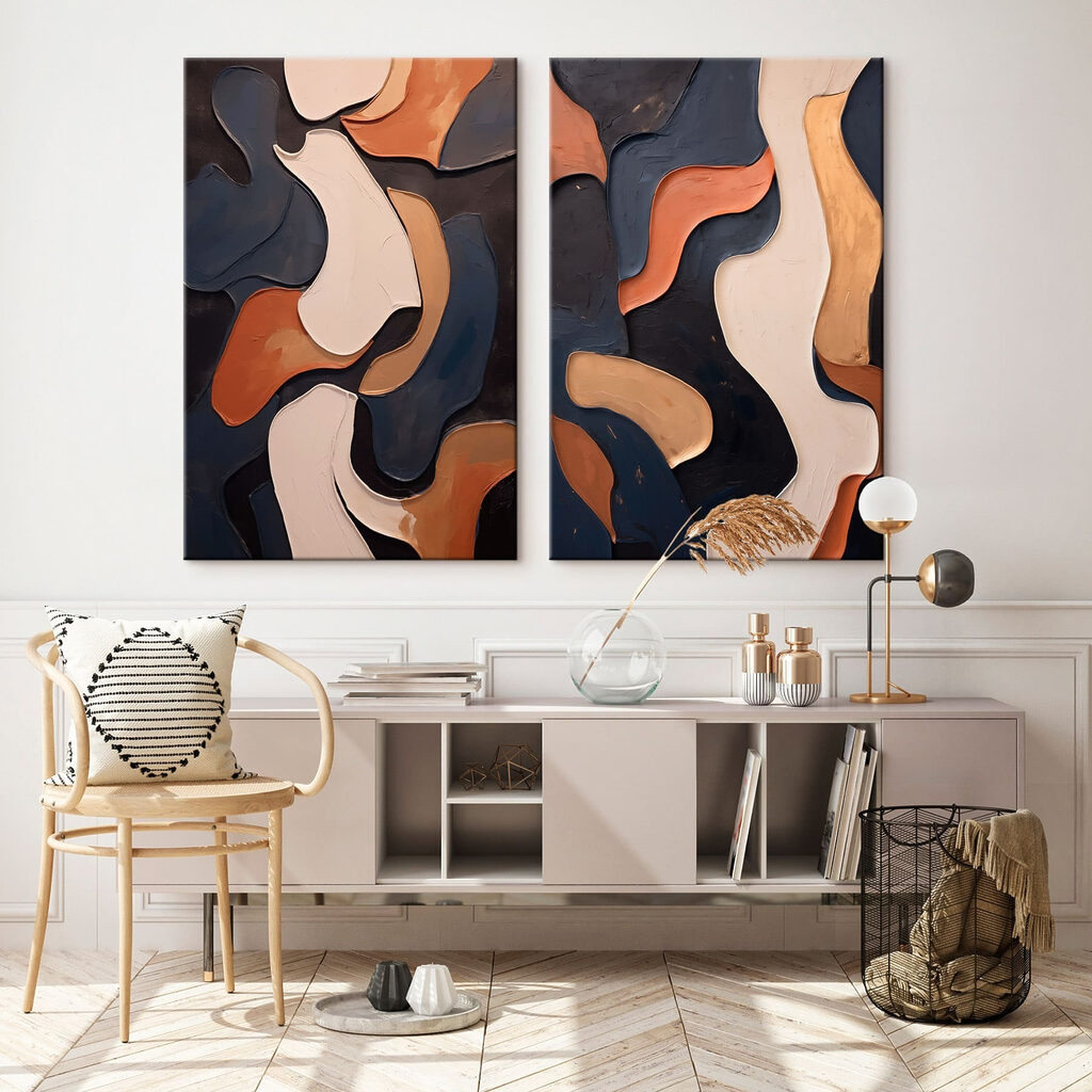 Collage van verschillende verfkleuren — interieur 2