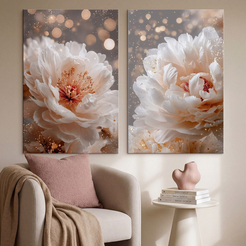 Verfijnde bloesems in zachte tinten — interieur 2
