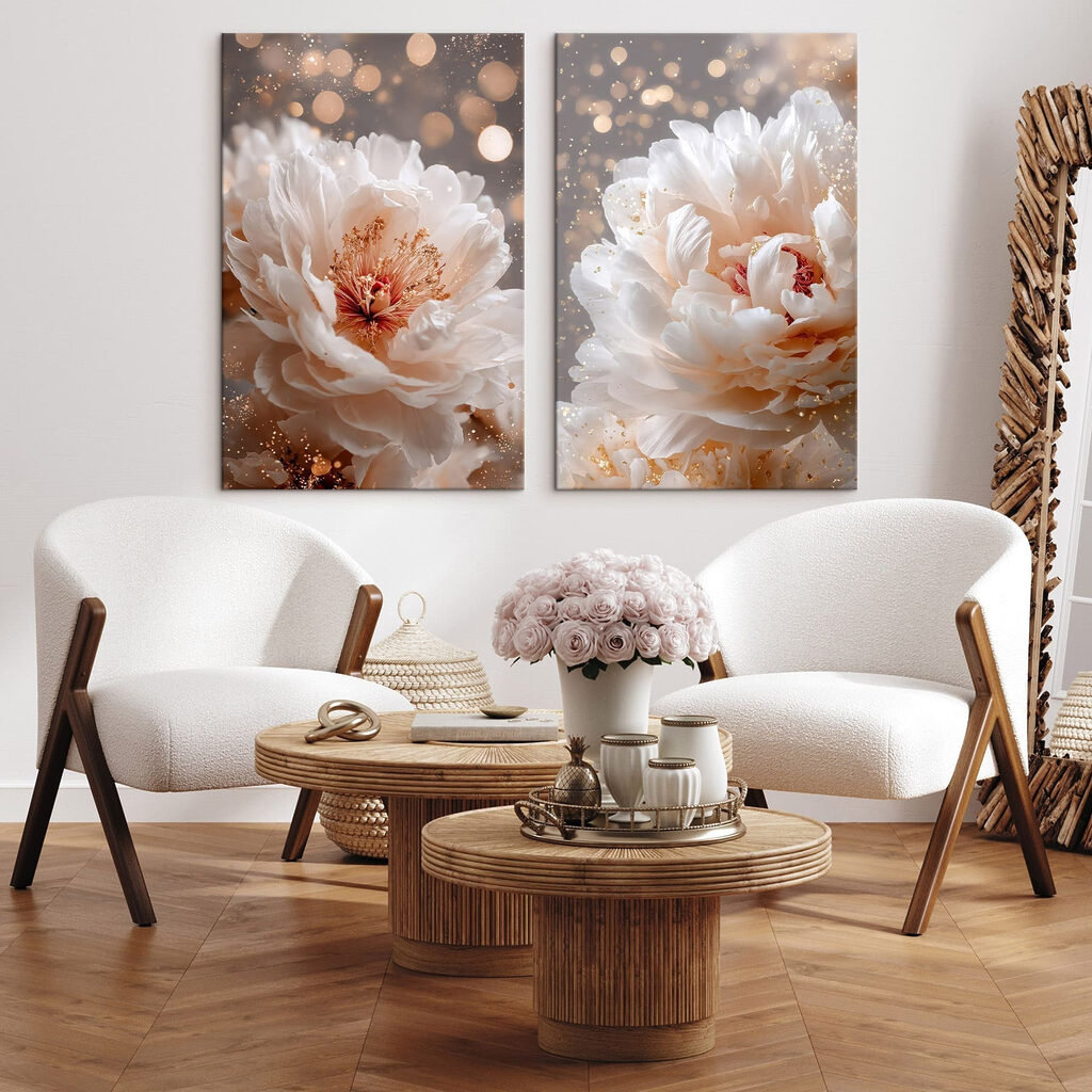 Verfijnde bloesems in zachte tinten — interieur 3