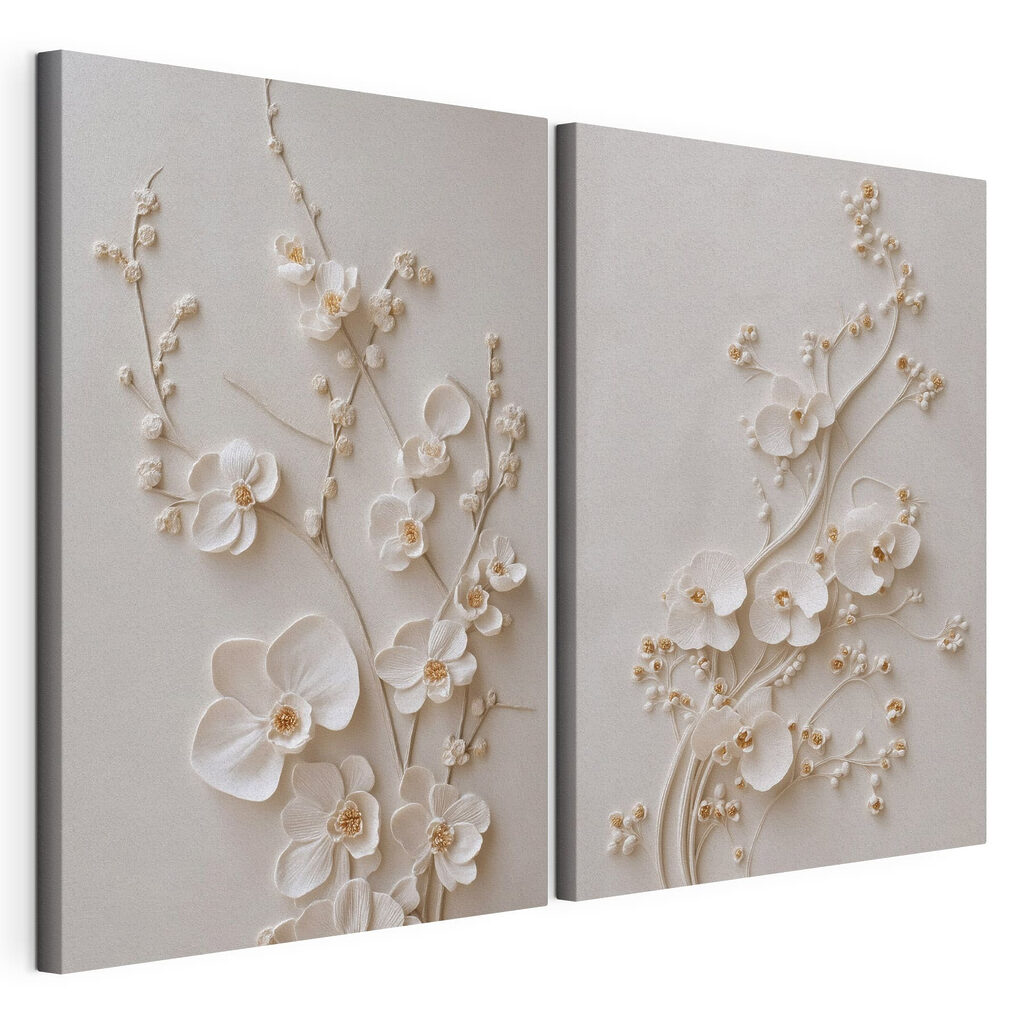 Elegant bloemmotief in zachte tinten — productweergave