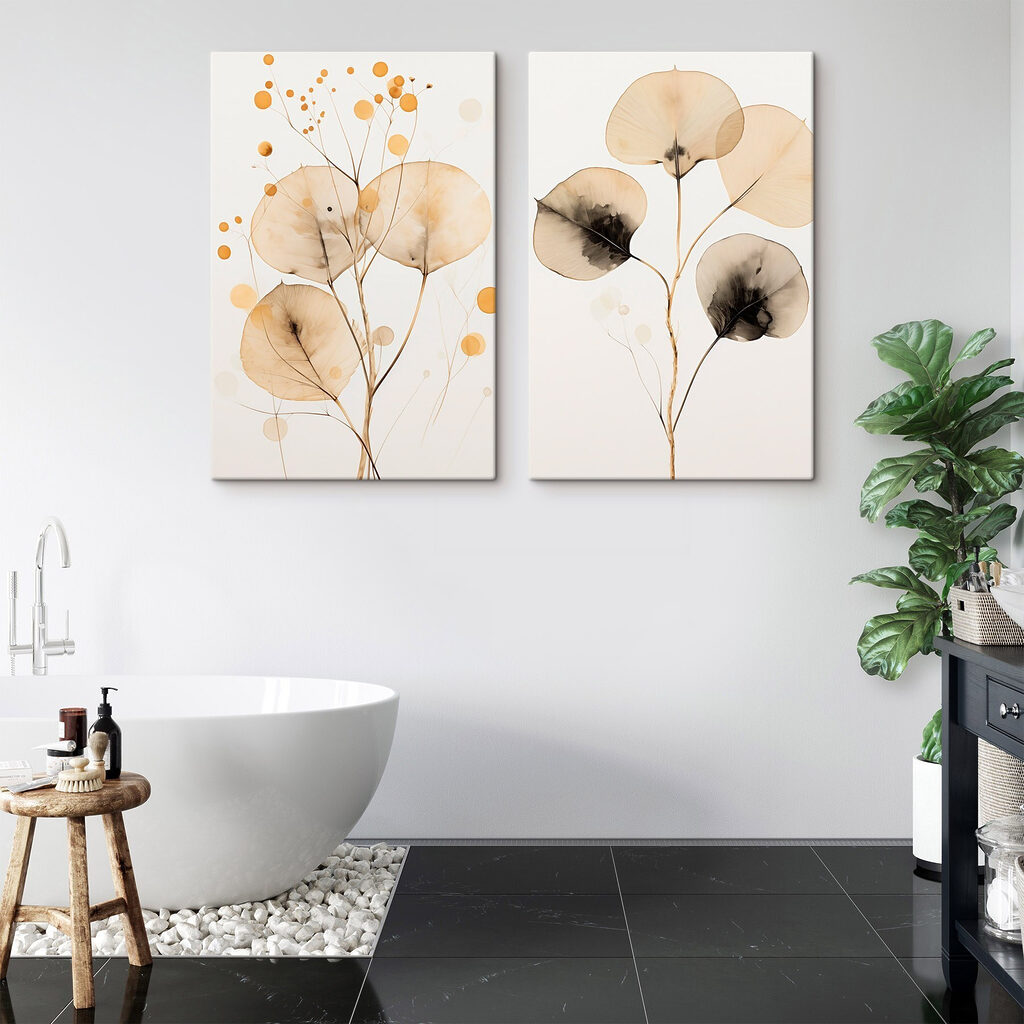 Fijne blaadjes in zachte tinten — interieur 2