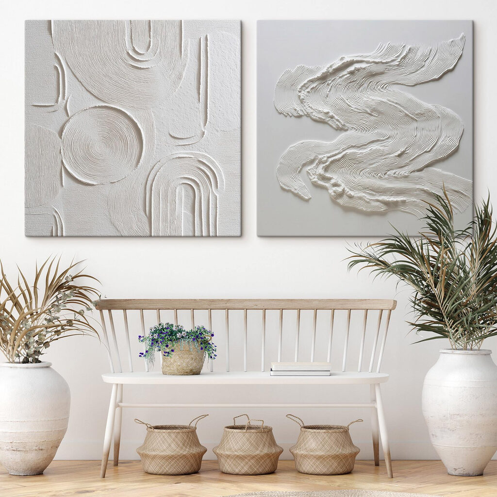 Witte groeven en verfsporen — interieur 2