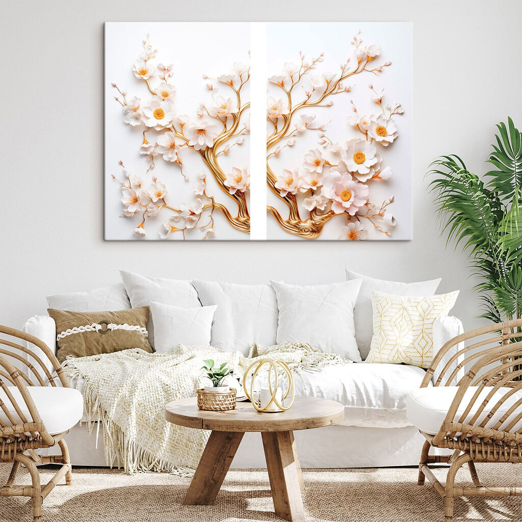 Speelse bloesems in verfijnd vakmanschap — interieur 2