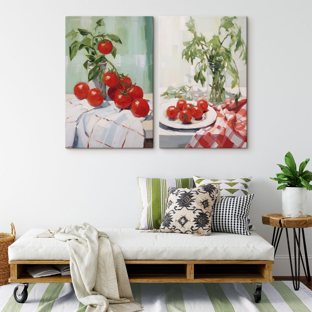 Schilderij van tomaten op een tafel — interieur 2