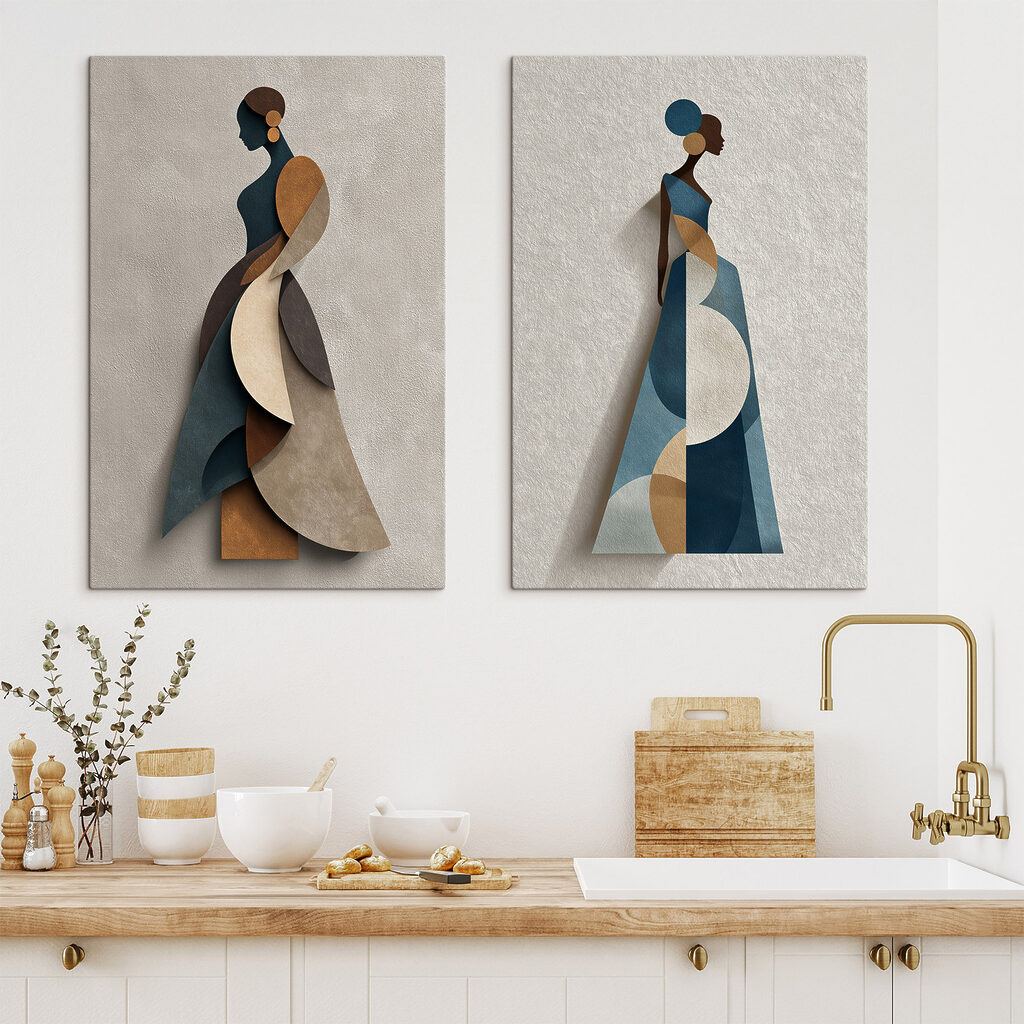 Vrouw in een jurk — interieur 2