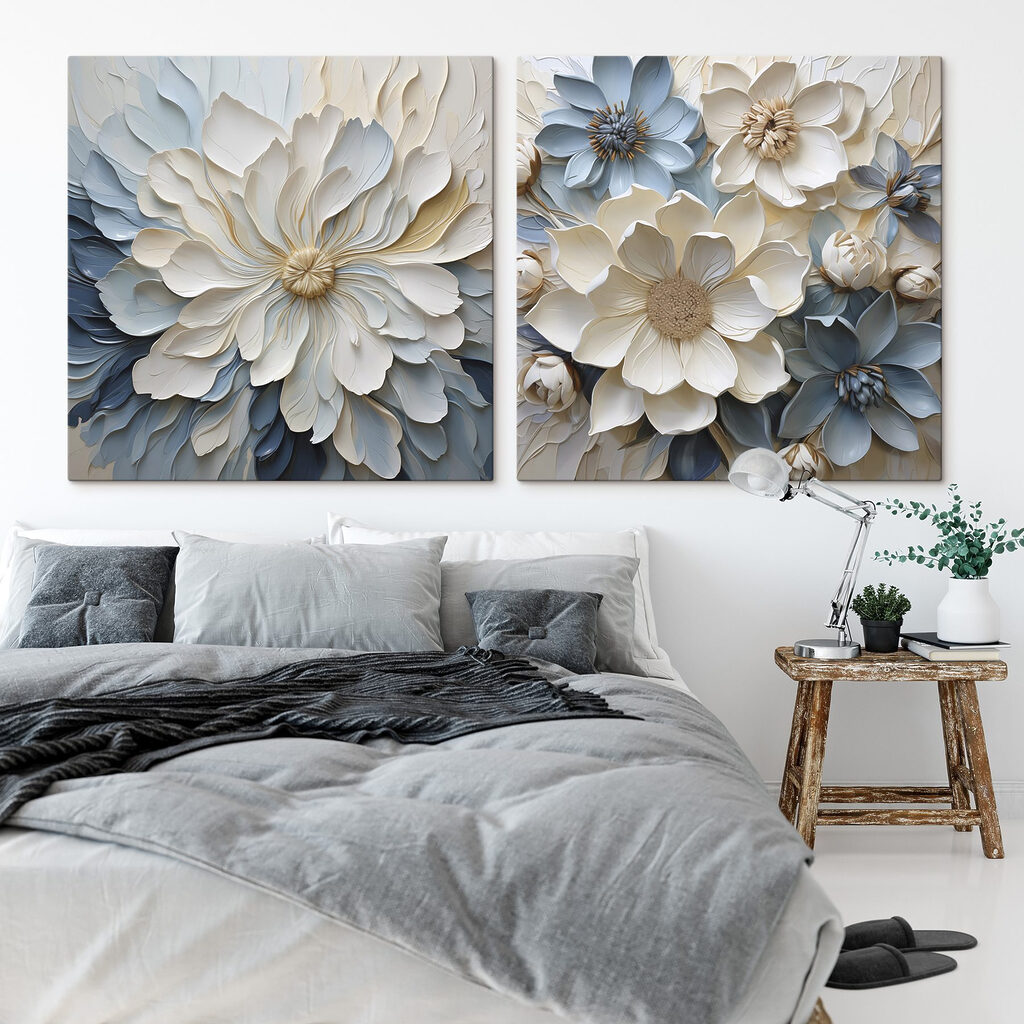 Verfijnde bloemen in zachte tinten — interieur 1