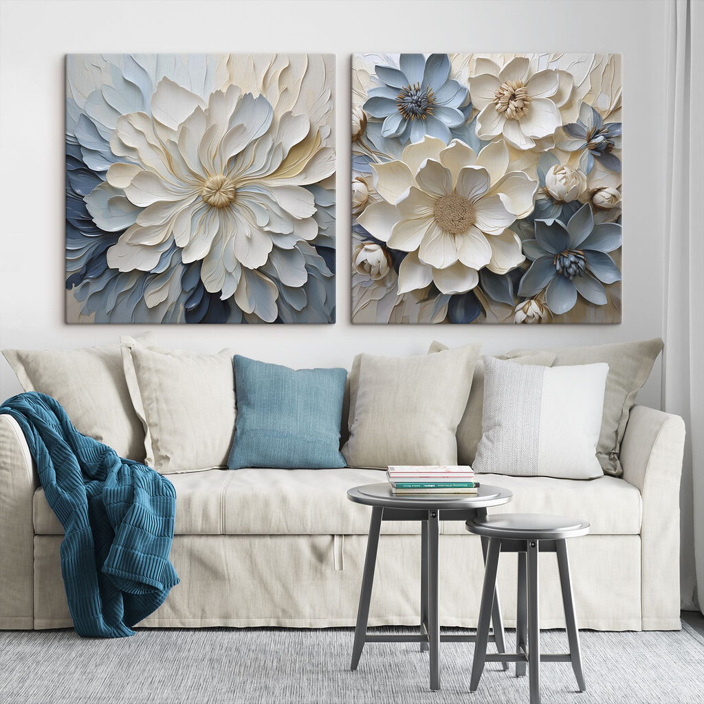 Verfijnde bloemen in zachte tinten — interieur 2