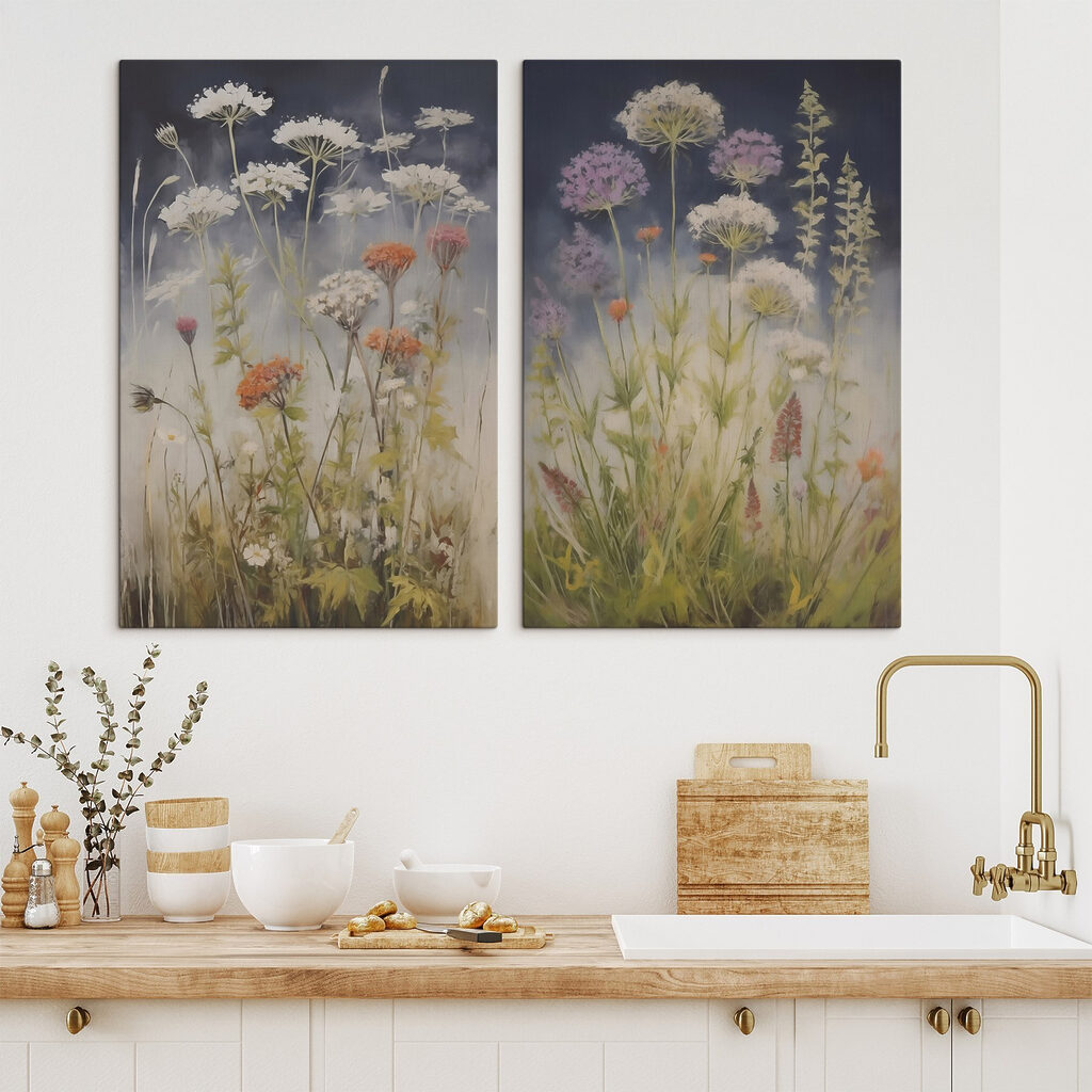 Schilderij van bloemen in een veld — interieur 2