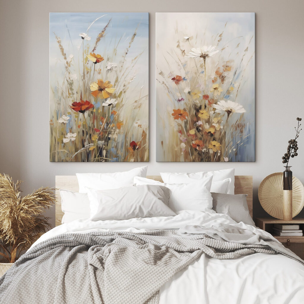 Schilderij van bloemen in een veld — interieur 2