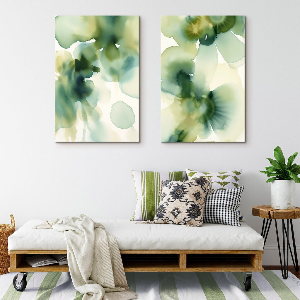 Vloeiende groene en blauwe tinten in harmonie — interieur 2