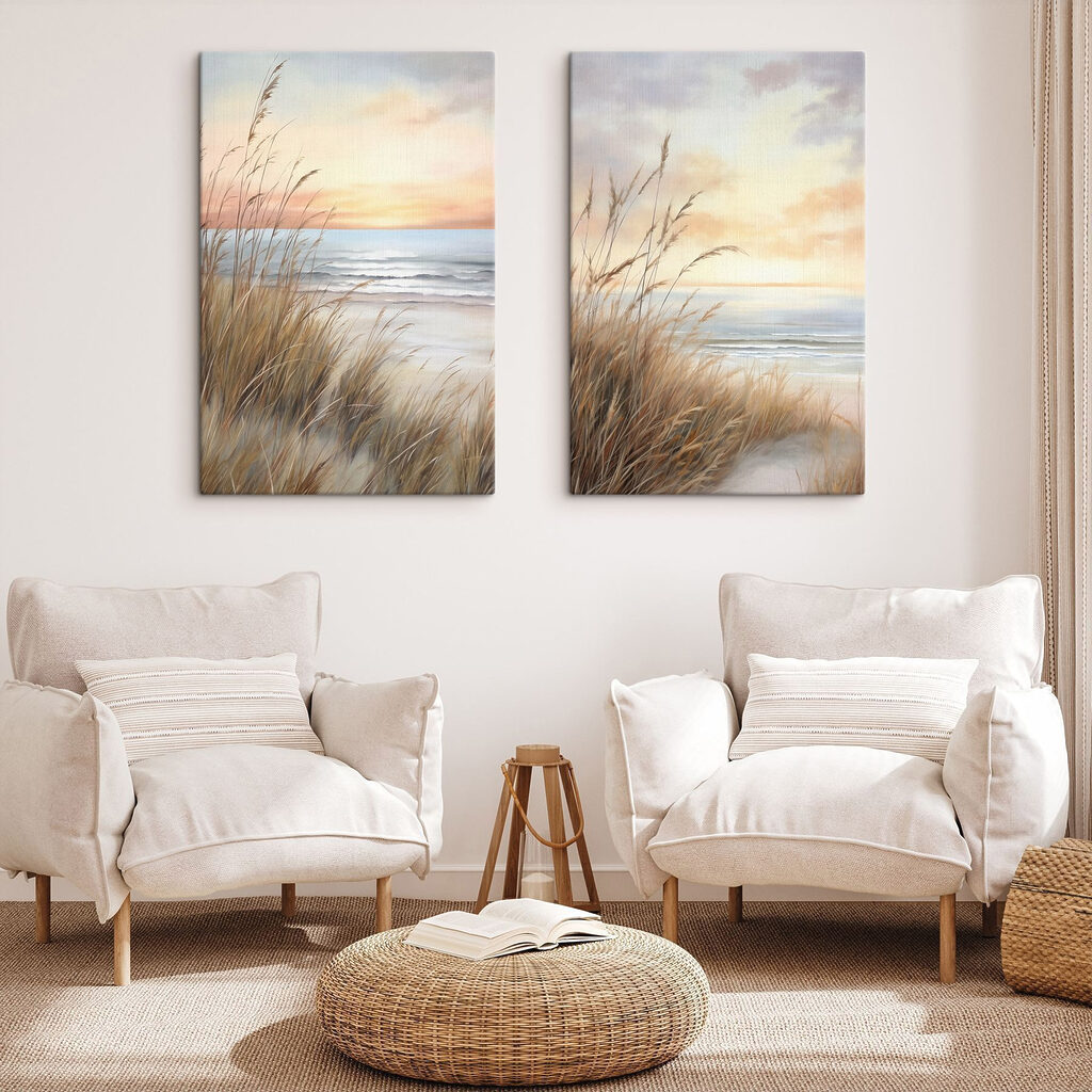 Schilderij van een strand en een strand — interieur 1