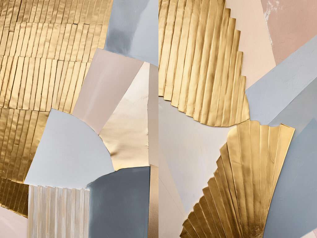 Collage van papier in verschillende kleuren — volledig ontwerp