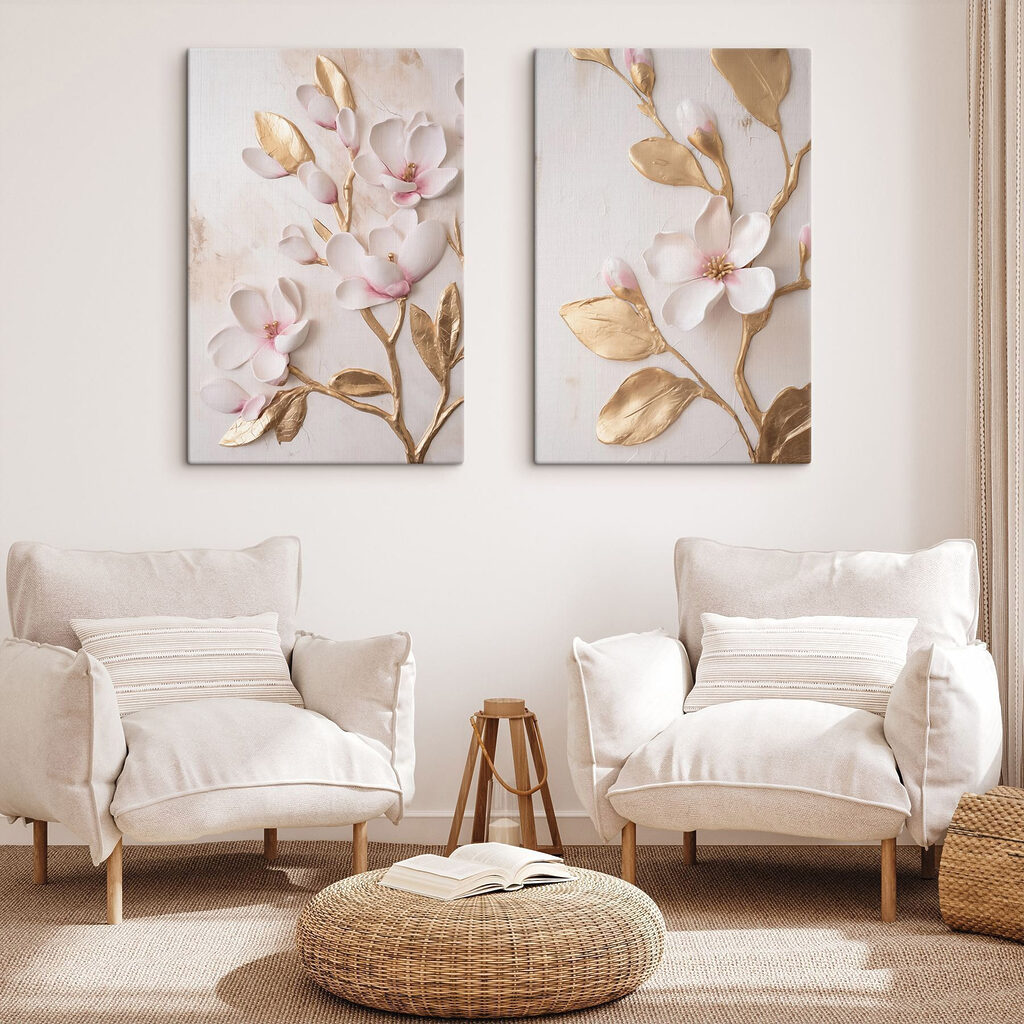 Collage van bloemen en bladeren — interieur 1