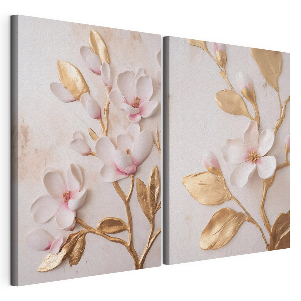 Collage van bloemen en bladeren — productweergave