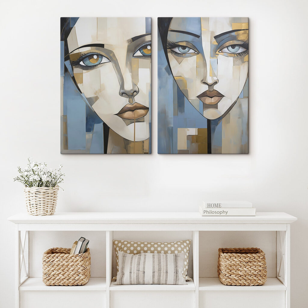 Schilderij van het gezicht van een vrouw — interieur 2